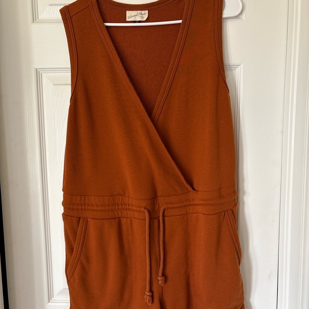 Romper Jumpsuit with Drawstring and Pockets